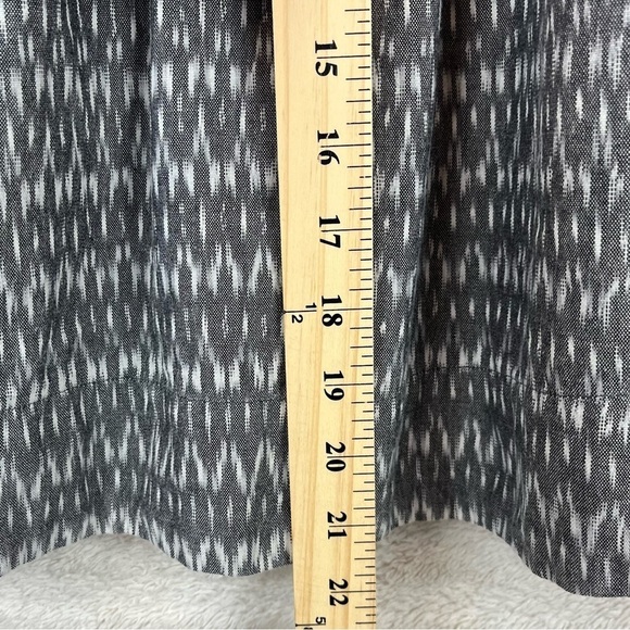 EILEEN FISHER Ash Organic Cotton Aerial Ikat Pleated Skirt Gray Size M Pockets - Picture 16 of 16
